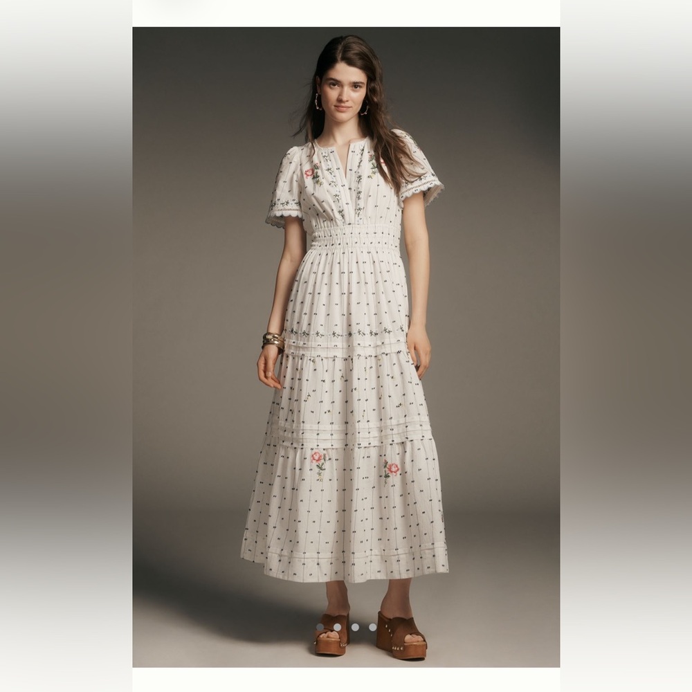 The Somerset Embroidered Dobby Maxi Dress